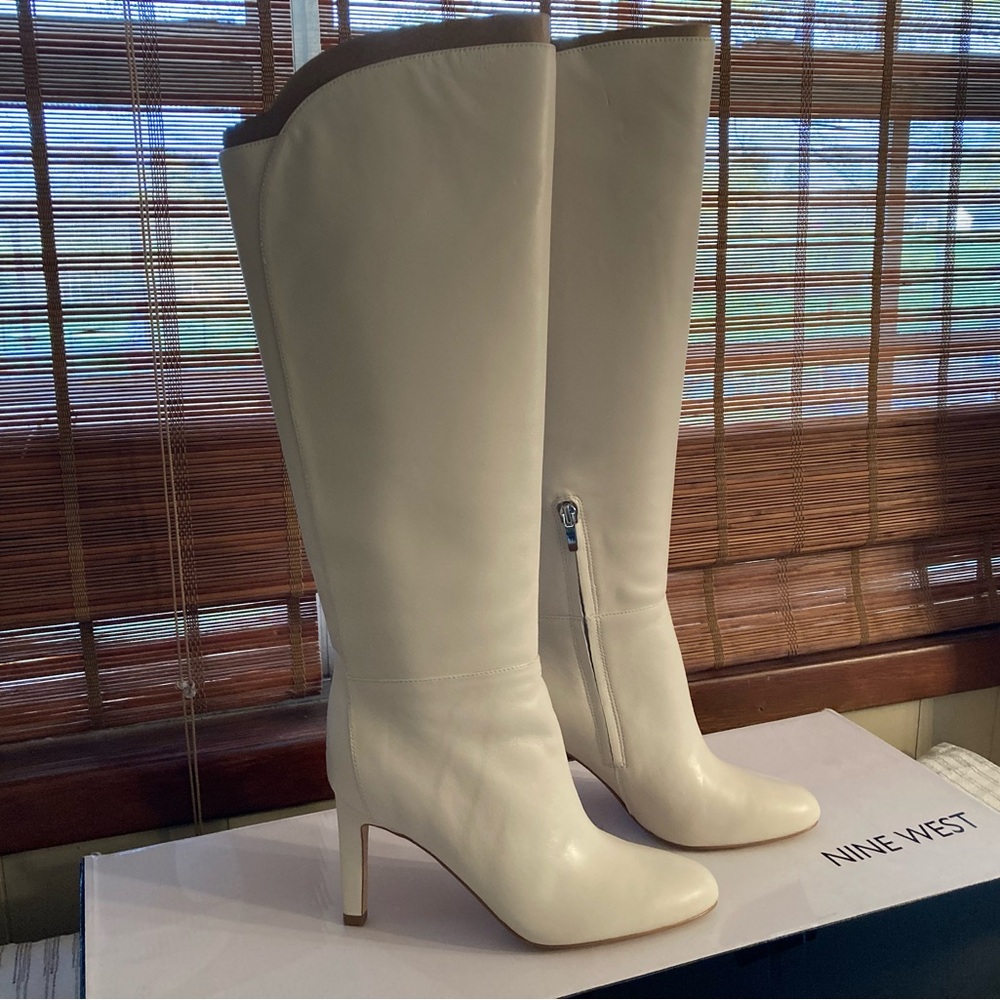 Nine West Women's White Knee-High Boots - Picture 4 of 7